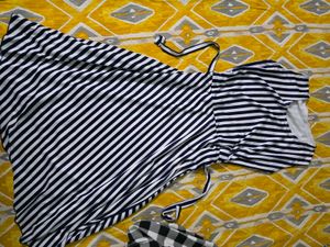🖤🤍 Vintage Chic Striped Dress 🤍🖤