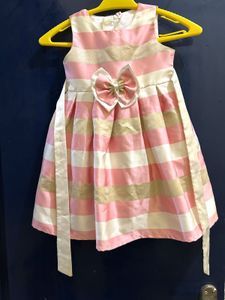 Elegant Pink & Gold Girls Dress 3-4 years
