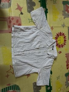 White Broderie Anglaise Shirt