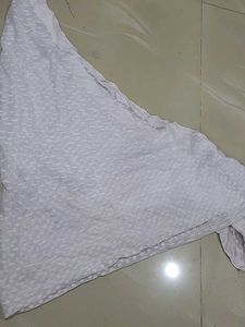 Elegant White Chikankari scaff