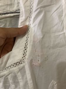 White Embroidered Tunic Top