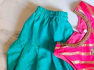 Vibrant Pink &amp; Teal Kurta Set with Dupatta