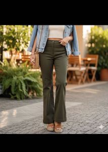 MANGO BRAND OLIVE BOOTCUT PANTS