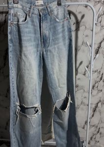 Distressed Light Wash Jeans