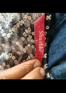 Blue Floral Print Kurta