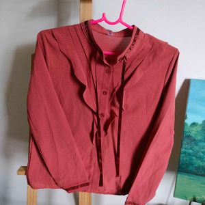 Vintage Ruffled Blouse