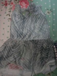 Grey Tie-Dye Saree