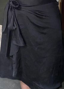 Chic Black Wrap Skirt