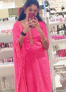 Vibrant Pink Kurta Set with Embellishments