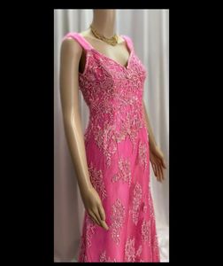 Pink embellished gown