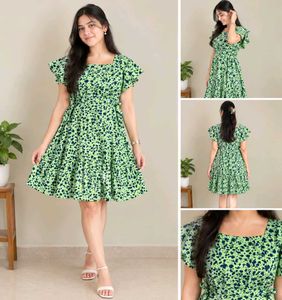 Stylish Floral Print Short Dress