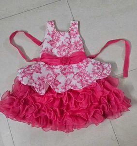 Girls Floral Dress with Ruffles