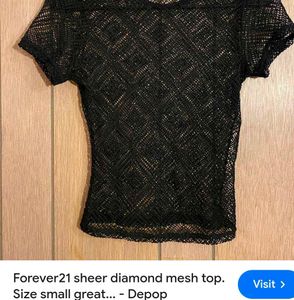 Very Beautiful N Comfortable Sheer Diamnd Mesh Top