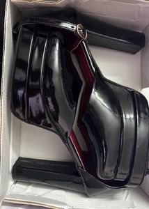 Black Patent Platform Heels
