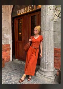 Chic Orange Jumpsuit