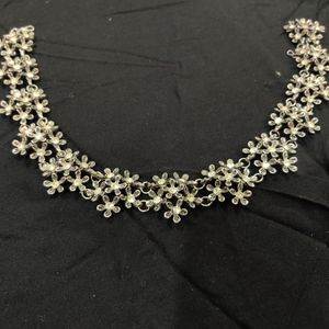 Flower Design Floral Diamond Neckpiece