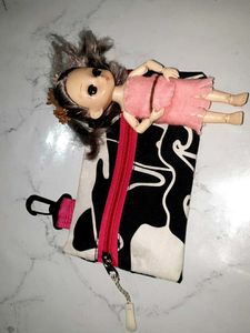 Cute Doll with Fashionable Pouch pake of 2 combo