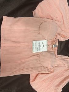 Blush Pink Ruffled Sleeve Top