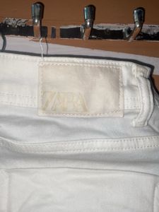 Zara White Flared Jeans