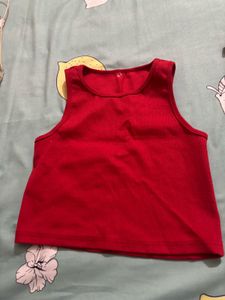 Red Crop Tank Top