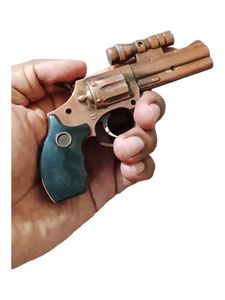 Revolver Gun Lighter Windproof Jet Flame