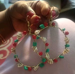 Boho Shell Hoop Earrings
