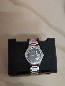Elegant Peacock Embellished Watch