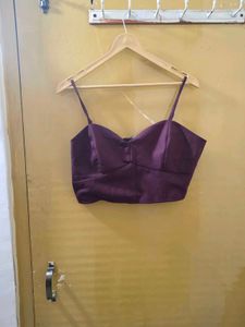 Elegant Purple Crop Top