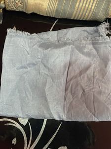 Elegant Grey Embroidered Saree