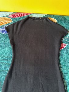 ZARA Black Knit Mini Dress