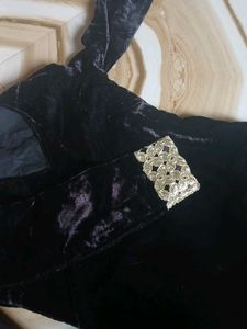 Elegant Black Velvet Kurta