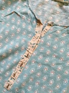 Light Blue Printed Kurta (xL)