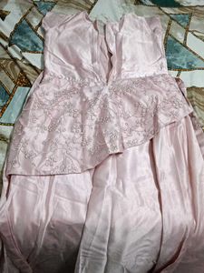 Elegant Pink Embellished Gown