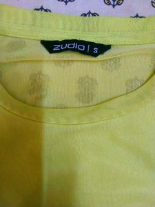 Neon Ruched Drawstring T-Shirt