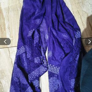 Purple Cotton  Dupatta