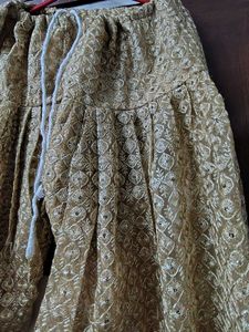 Elegant Golden Embroidered Salwar