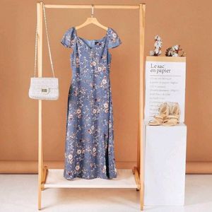 Blue Floral Maxi Dress