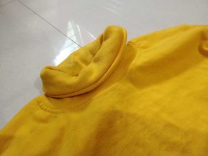 Yellow Long Sleeve Turtle neck Top