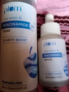 Plum Rice Water And Niacinamide Toner Or Serum For Glass Skin Or Clarity Boost