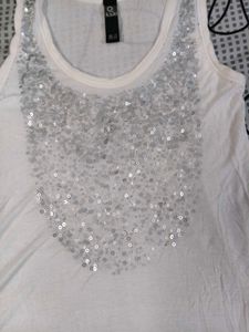 Sparkling White Tank Top
