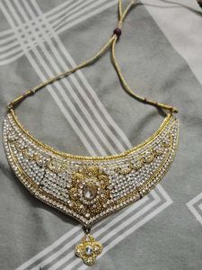 Elegant Necklace Set with Earrings &amp; Tikka