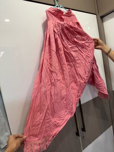 Pink Kurta with Gold Stripes