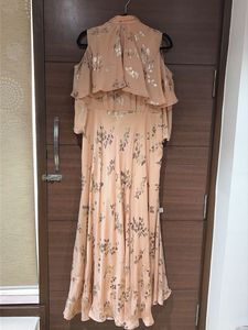 New Gown Peach cold shoulder