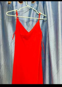 Elegant Red Slip Dress