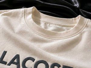 Lacoste Cream Graphic Tee