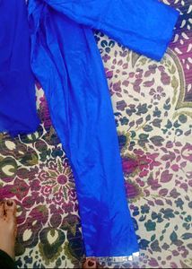 Blue Colour Dress White Sequence Work