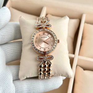 Guess Rose Gold Crystal Bow Watch