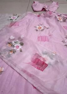 Beautiful Pink Floral Lehenga Choli Set