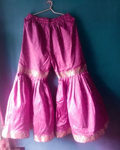 Vibrant Purple Kurta Set with Sharara