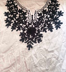 Embroidered White Kurta